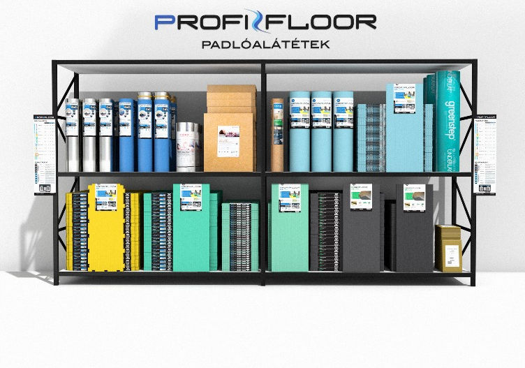 ProfiFloor padlóalátétek a polcon